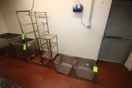 Assorted S/S Fixtures, Includes (1) S/S Rack Frame, with (2) S/S Wash Baskets, with (3) S/S