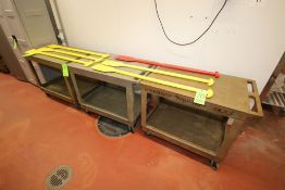 Plastic Push Carts, Overall Dims.: Aprox. 43-1/2" L x 25" W x 32" H (LOCATED IN GLOUCESTER, MA) (