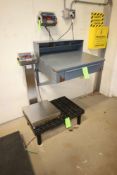 Foreman Desks, Wall Mounted, with (1) Dunnage Rack, and (2) S/S Portable Side Tables (LOCATED IN