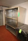 S/S Portable 3-Shelf Unit, Overall Dims.: Aprox. 58" L x 34" W x 77" H (LOCATED IN GLOUCESTER,