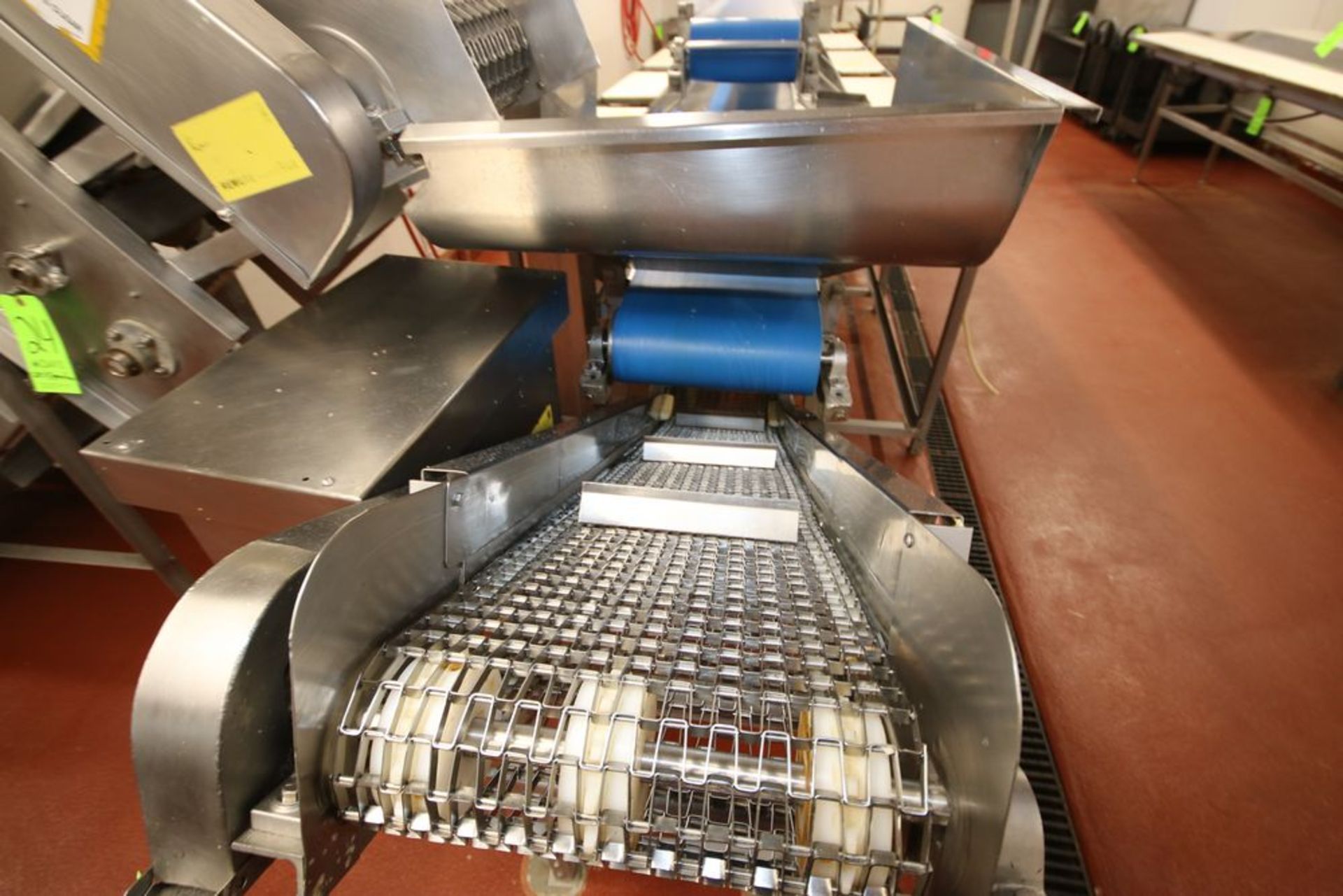 S/S Triple Conveyor Fish Filleting Station, with Top Filet Conveyor, Aprox. 220" L x 12" W Belt, - Image 7 of 9