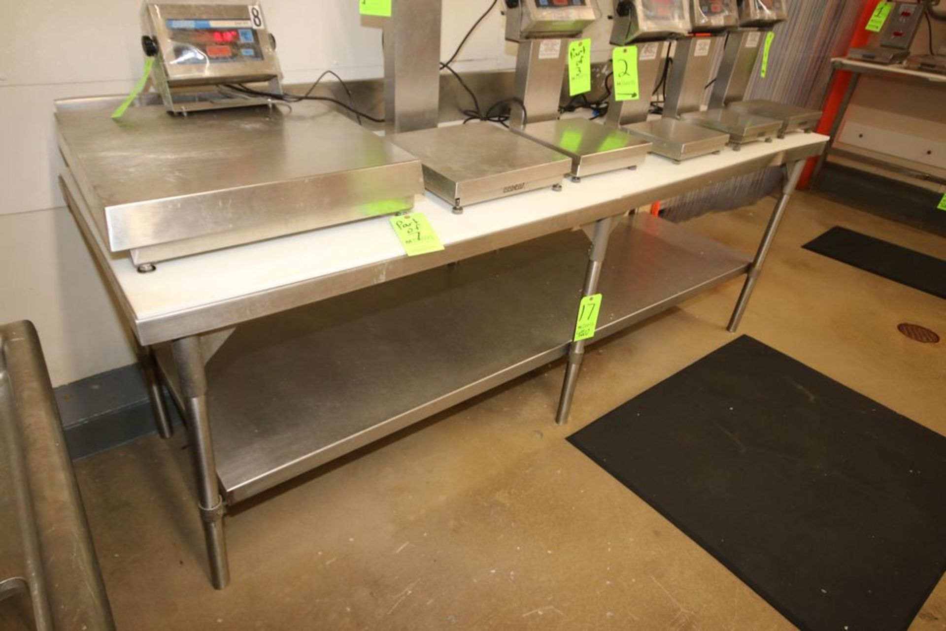 S/S Cutting Table, with Cutting Board Type Table Top Surface, with S/S Bottom Shelf, Overall - Image 2 of 4