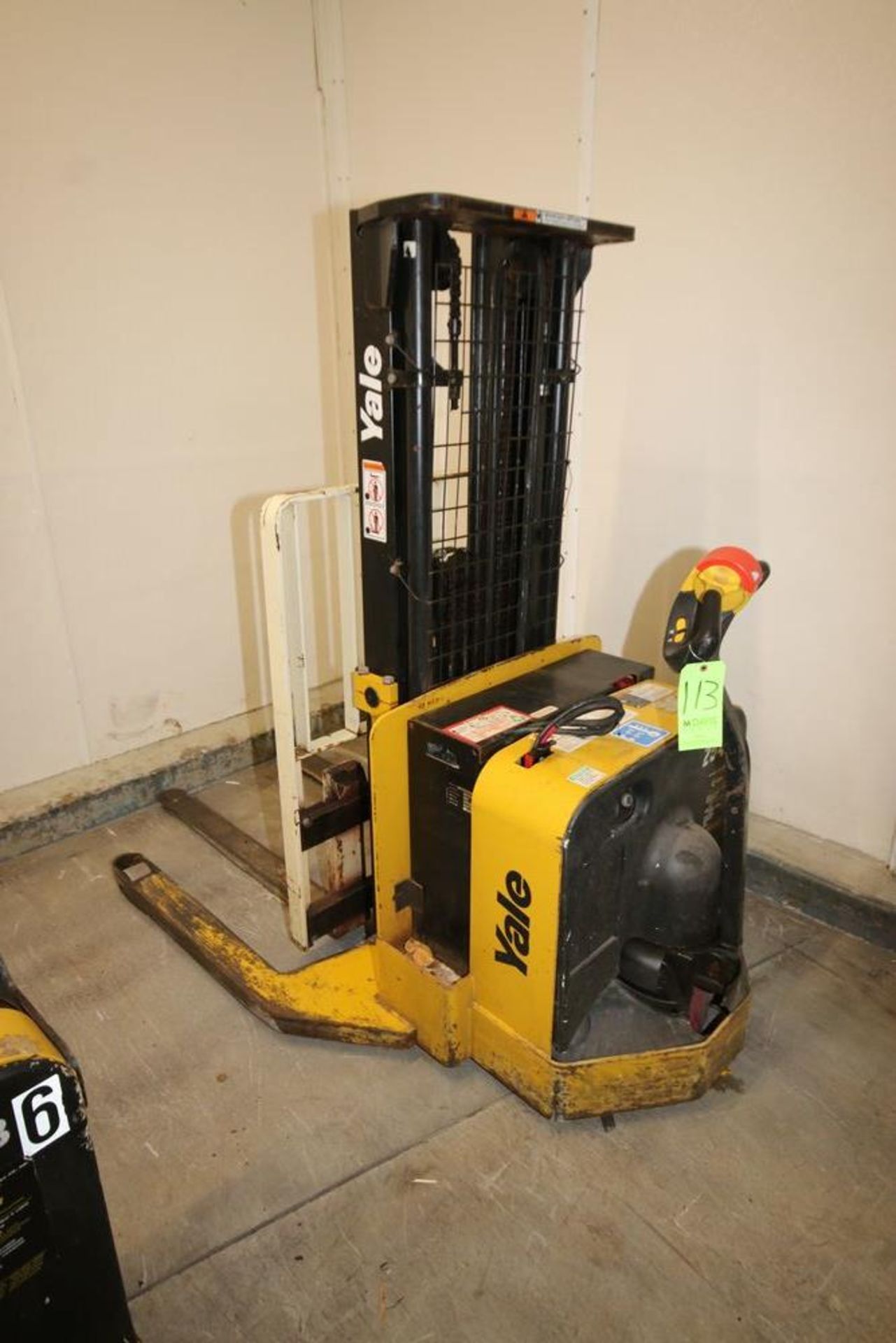 Yale 3,000 lb. Walk Behind Forklift, M/N MSW030SFN24TE072, with 42" Forks, with Battery (NOTE: