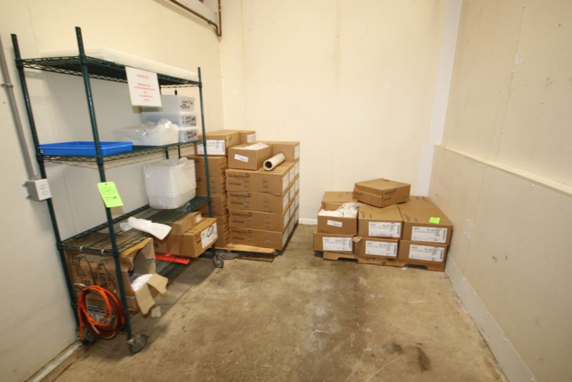 Contents of Back Storage Area, Includes (2) Pallets of Seal Aire Plastic Rolls for Cryovac, with (2)