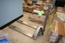 S/S Hydraulic Pallet Jack, with Aprox. 48" L Forks (LOCATED IN GLOUCESTER, MA) (Rigging,