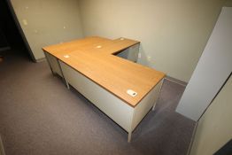 Contents of Upstairs Offices, Includes Cubical Section with Roller Chairs, L-Shape Desk, 2-Drawer