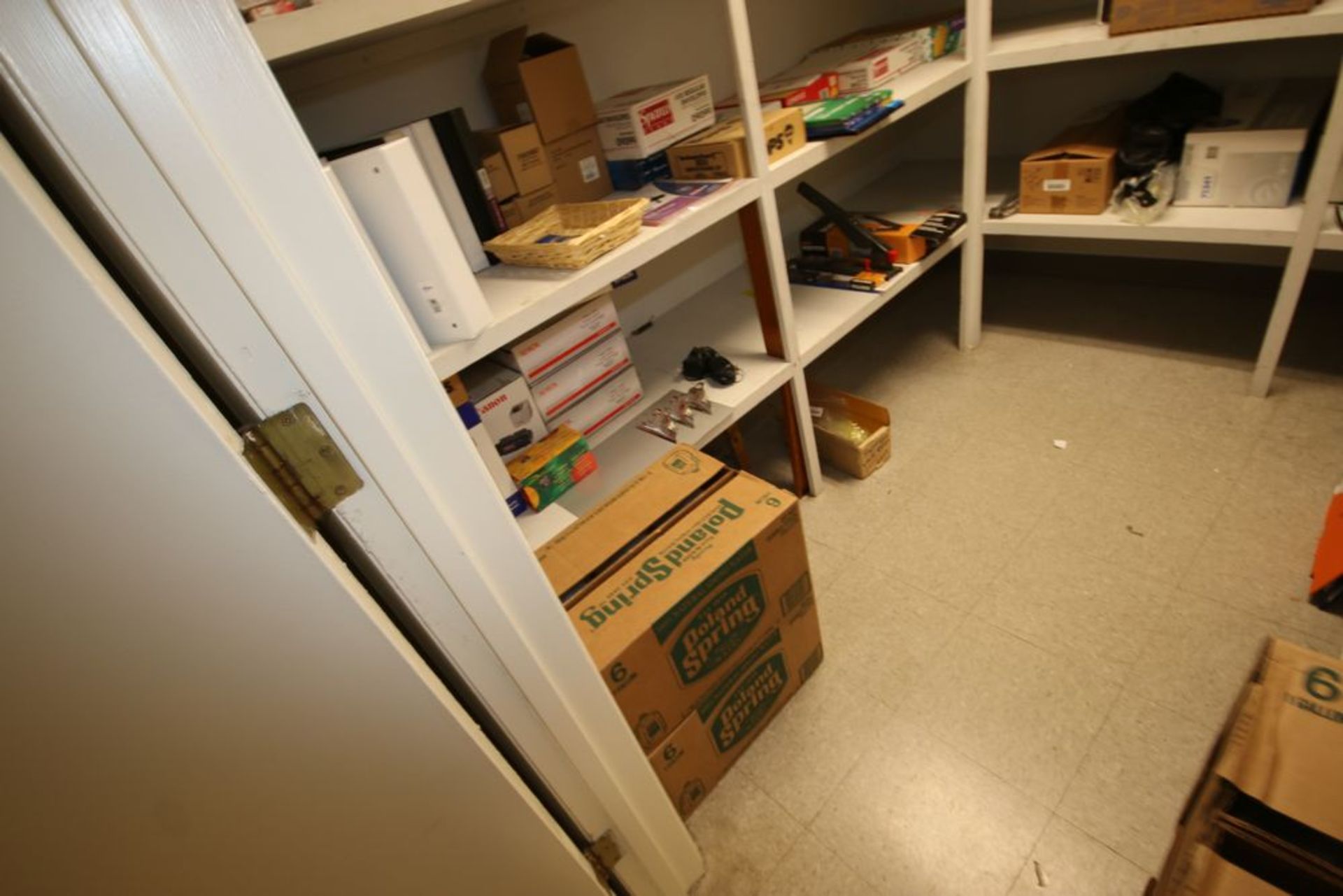 Contents of Office Supply Cabinet, Includes Clipboard, Printer Ink, Gallons of Drinking Water, - Image 5 of 6