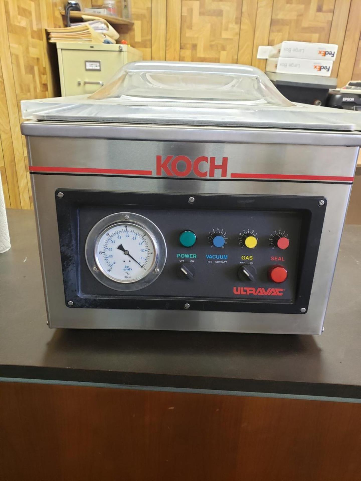 Koch ULTRAVAC Vacuum Sealer, M/N UV 250, S/N 1565, 120 Volts, Series C, with (3) Mold Sets, with S/S - Image 2 of 6