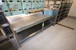 S/S Counter, with S/S Bottom Shelf, Overall Dims.: Aprox. 96" L x 24" W x 39" H (LOCATED IN