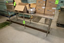 Amtekco S/S Table, Overall Dims.: Aprox. 96" L x 30" W x 35" H (LOCATED IN GLOUCESTER, MA) (Rigging,