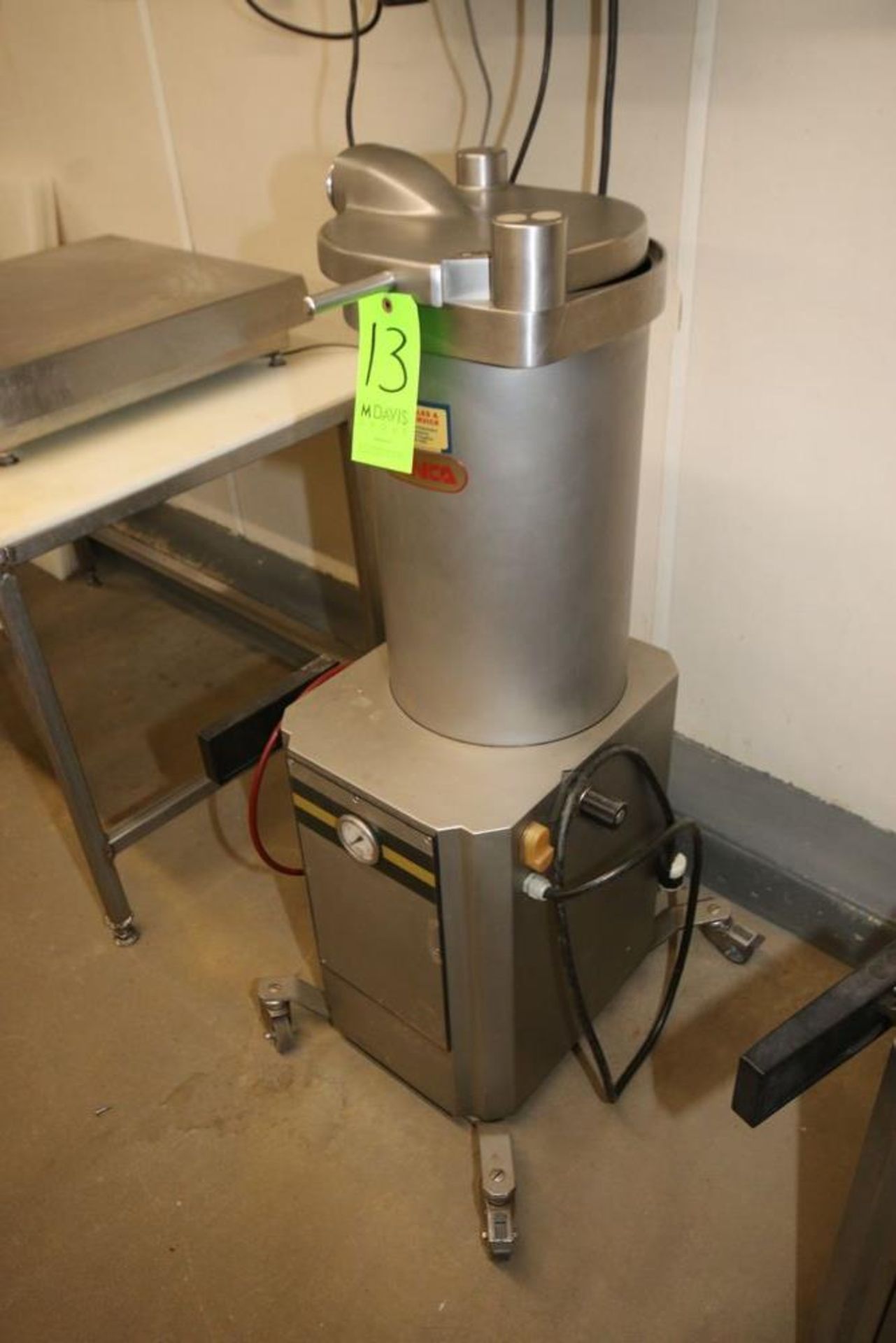 Manica S/S Sausage Filler/Stuffer, M/N EM-30, 220 Volts, 3 Phase, Mounted on Portable Frame (NOTE: - Image 2 of 5