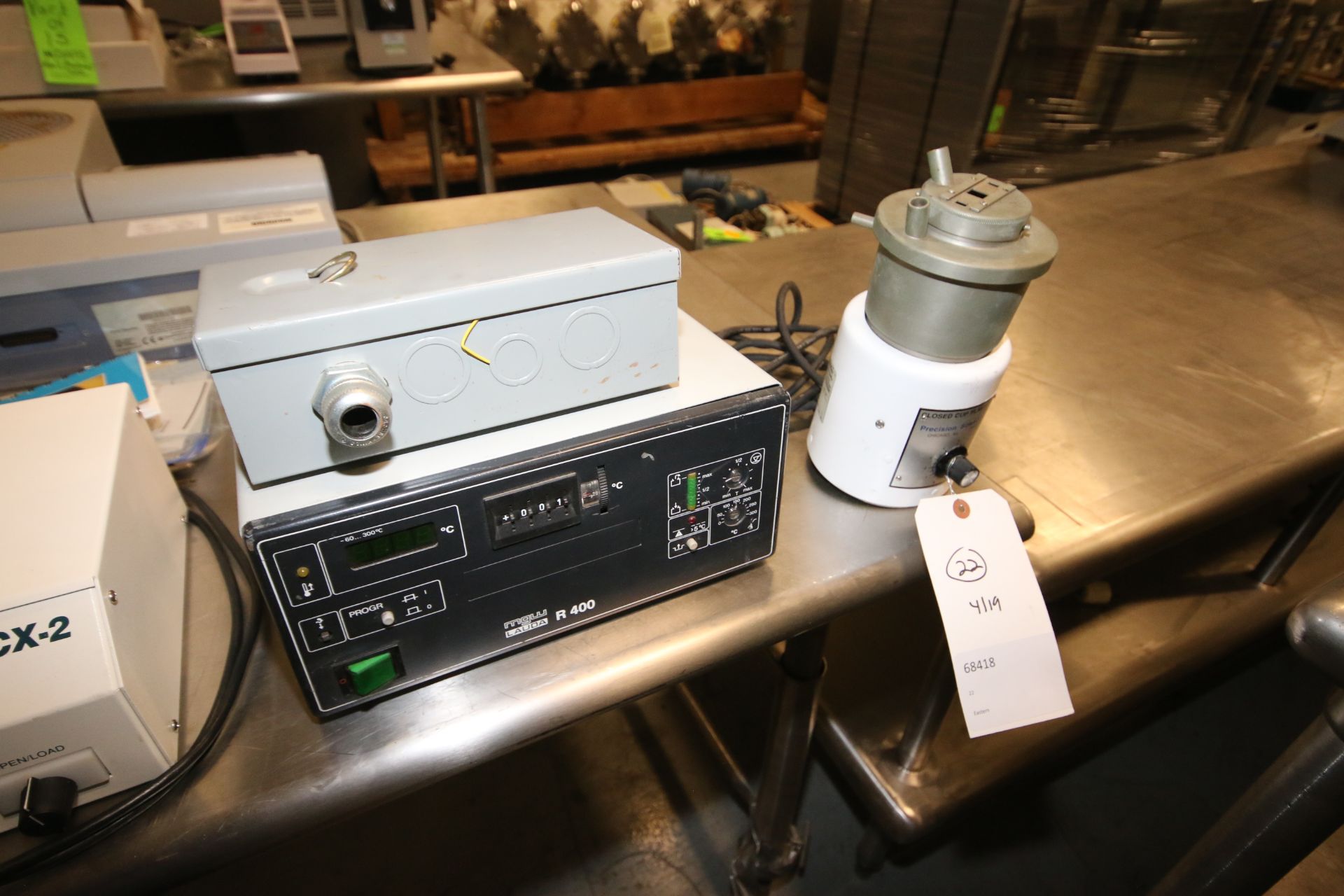 Precision Cup Flash Tester, Cat. # 74617, with MGW Lauda Power System, Type R400, S/N J14005FN,