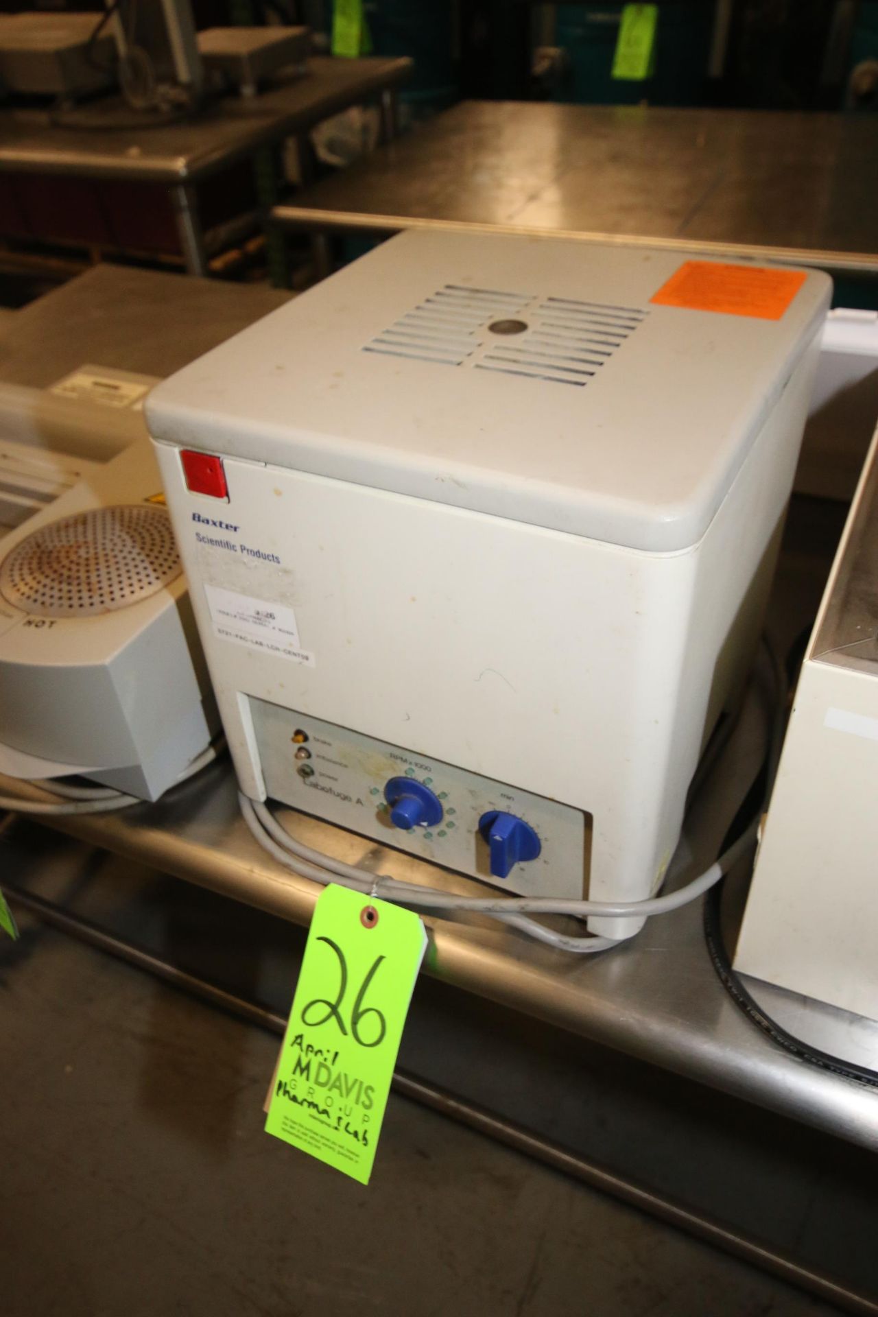 Baxter Scientific Labofuge A, M/Nl 2502, S/N 162426, 120V (LOCATED IN MDG AUCTION SHOWROOM-- - Image 2 of 2