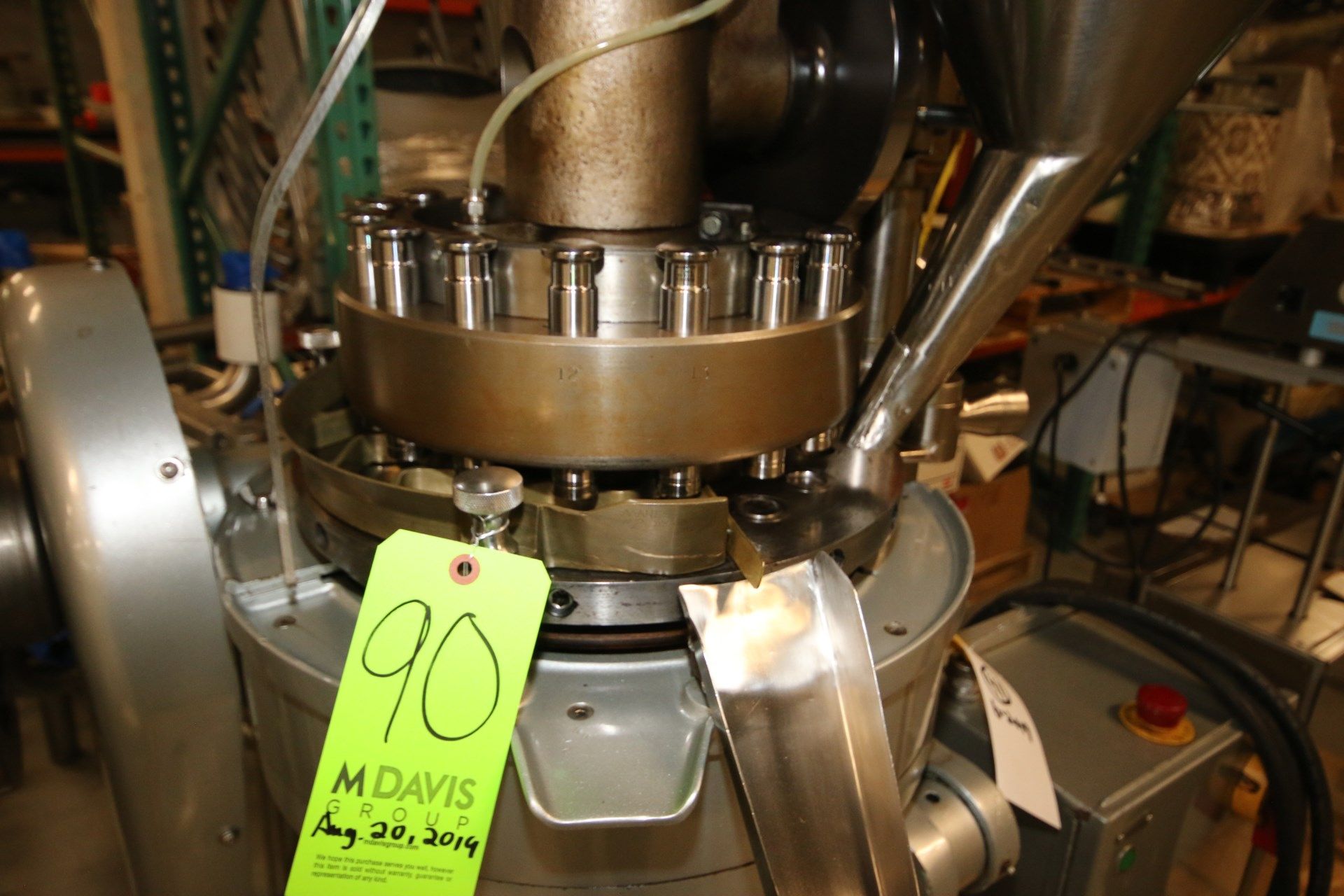 2009 Manesty 16-Head Rotary Tablet Press, M/N D3B, S/N 4D173, with Start/Stop Switch (LOCATED IN MDG - Image 3 of 19