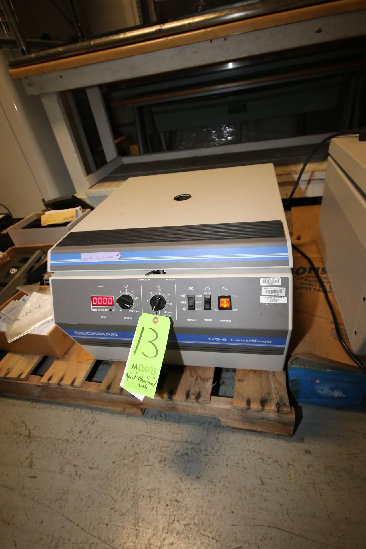 Beckman Centrifuge, M/N CS-6, S/N GAY96K04, 120 Volts (LOCATED IN MDG AUCTION SHOWROOM--