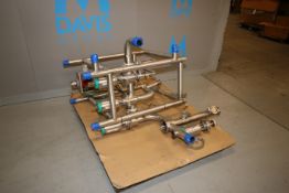 Alpha Laval 2-1/2" S/S Air Valve Manifold, M/N 761TR-30W-20S-2-1/2-316L, with S/S Manifold Piping,