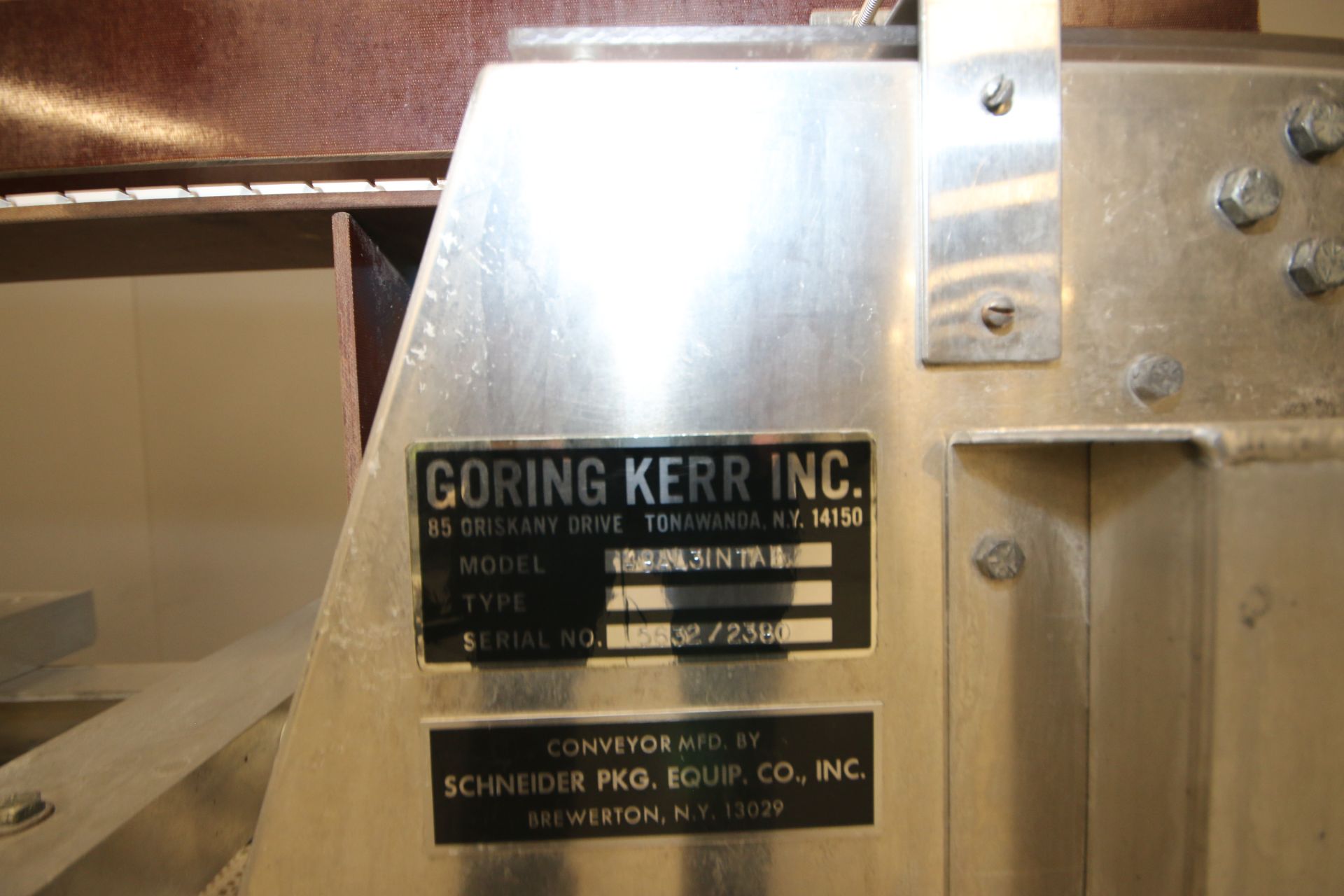 Goring Kerr Straight Section of Aluminum Conveyor, M/N 48AL3INTAB, S/N 5632/2380, Aprox. 4 ft. L x - Image 7 of 8