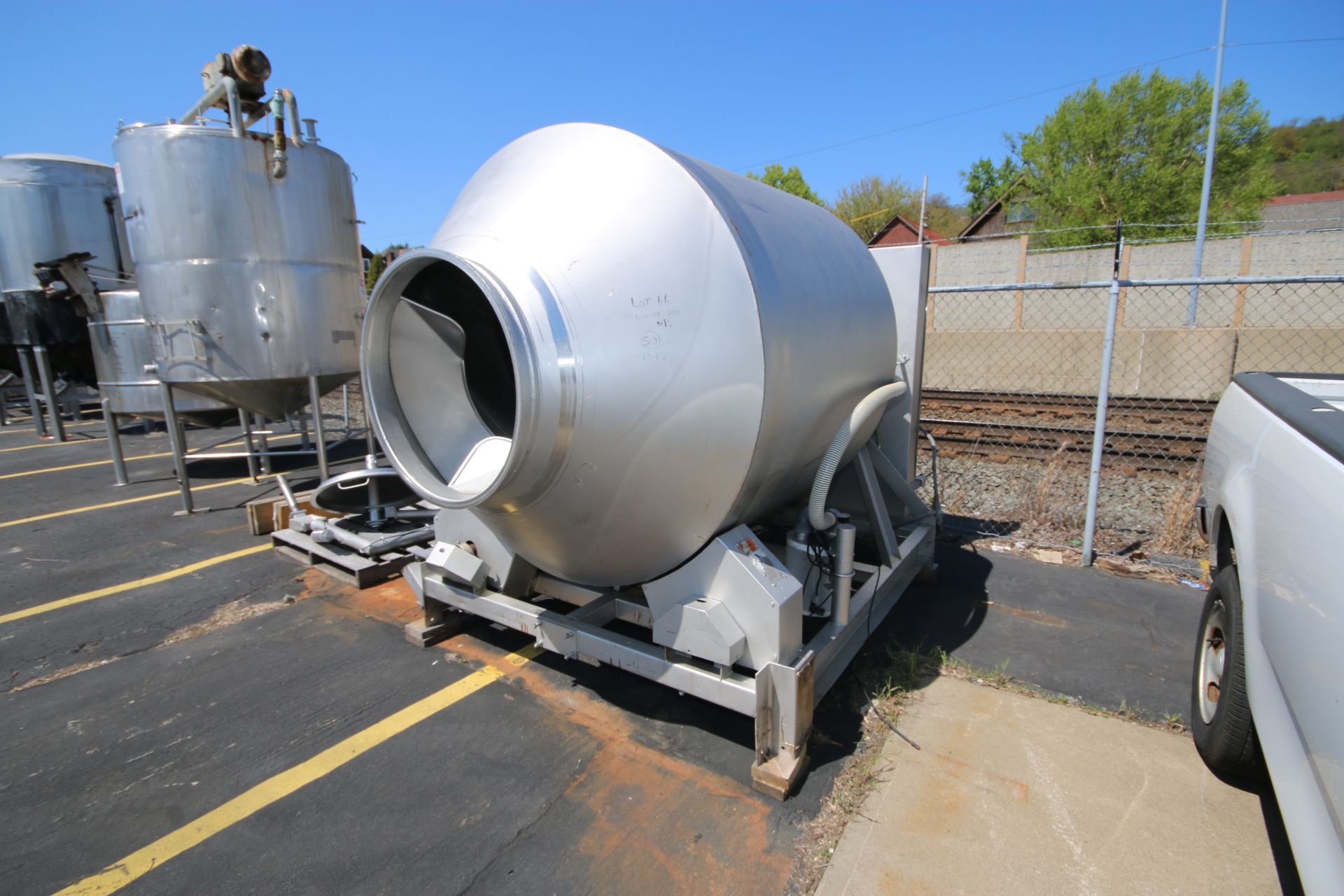 Blentech S/S Vacuum Tumbler, Model VT1-3000-S, S/N 970676 with Aprox. 8 ft. L x 67" W Tunnel - Image 4 of 12