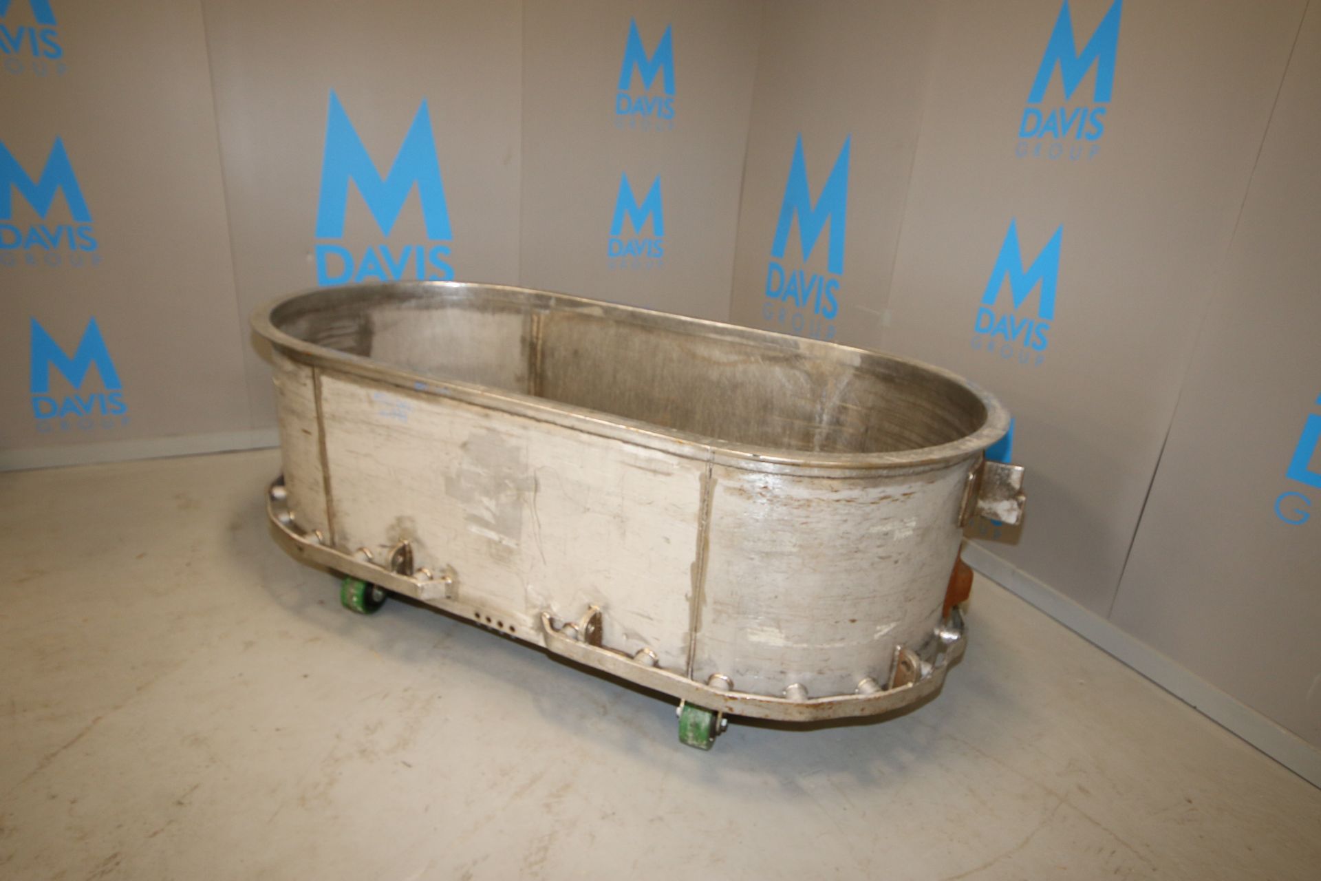 S/S Portable Tub, Internal Dims.: Aprox. 83-1/2" L x 41-1/2" W x 25" Deep, Mounted on Casters (IN# - Image 2 of 6