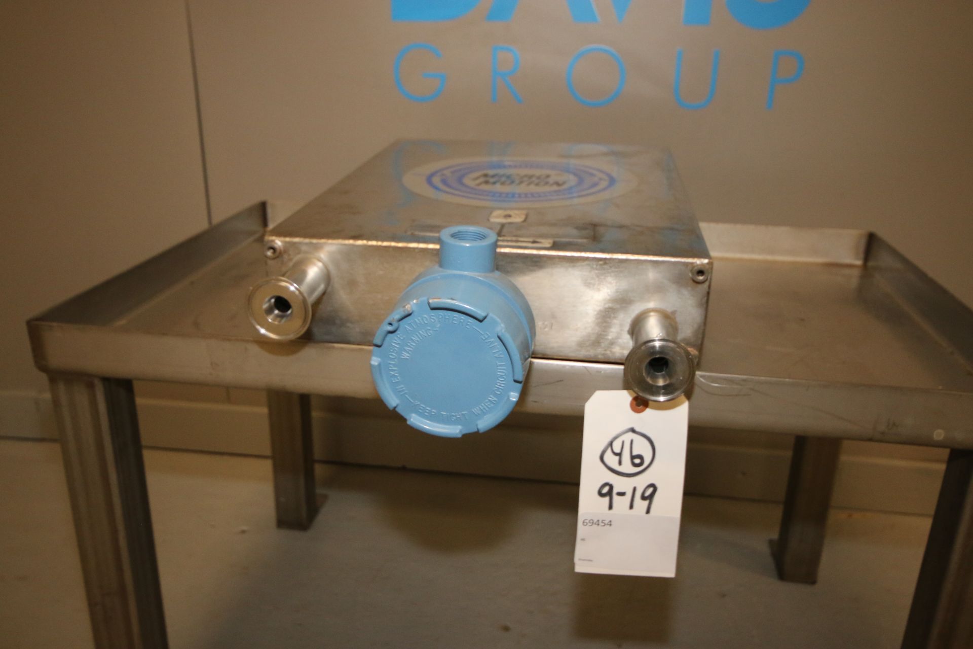 Micro-Motion S/S Flow Meter, M/N DL065S242SU, S/N 930517, with Aprox. 1" Clamp Type Inlet/Outlet( - Image 3 of 6