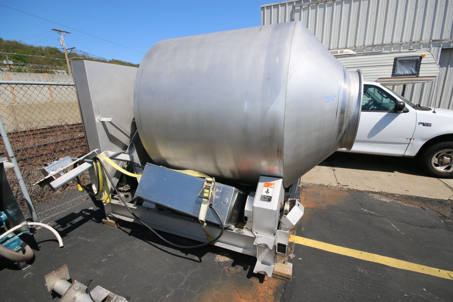 Blentech S/S Vacuum Tumbler, Model VT1-3000-S, S/N 970676 with Aprox. 8 ft. L x 67" W Tunnel - Image 9 of 12