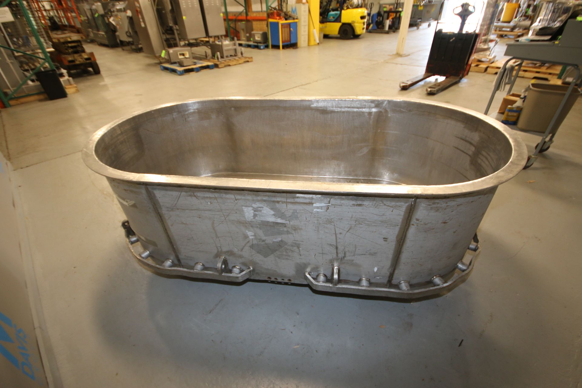 S/S Portable Tub, Internal Dims.: Aprox. 83-1/2" L x 41-1/2" W x 25" Deep, Mounted on Casters (IN# - Image 6 of 6