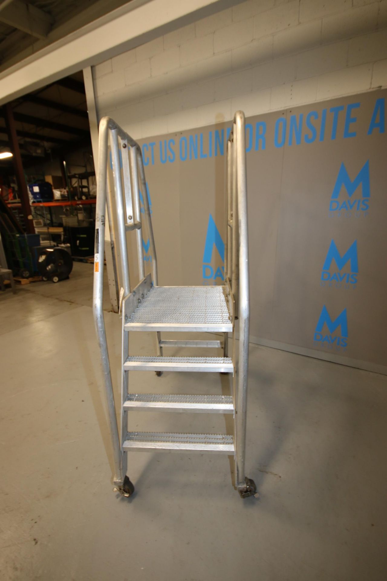 Galvanized Step Over Platform, Step Over Opening (Floor to Platform): Aprox. 37" H, Overall Dims.: - Image 8 of 8