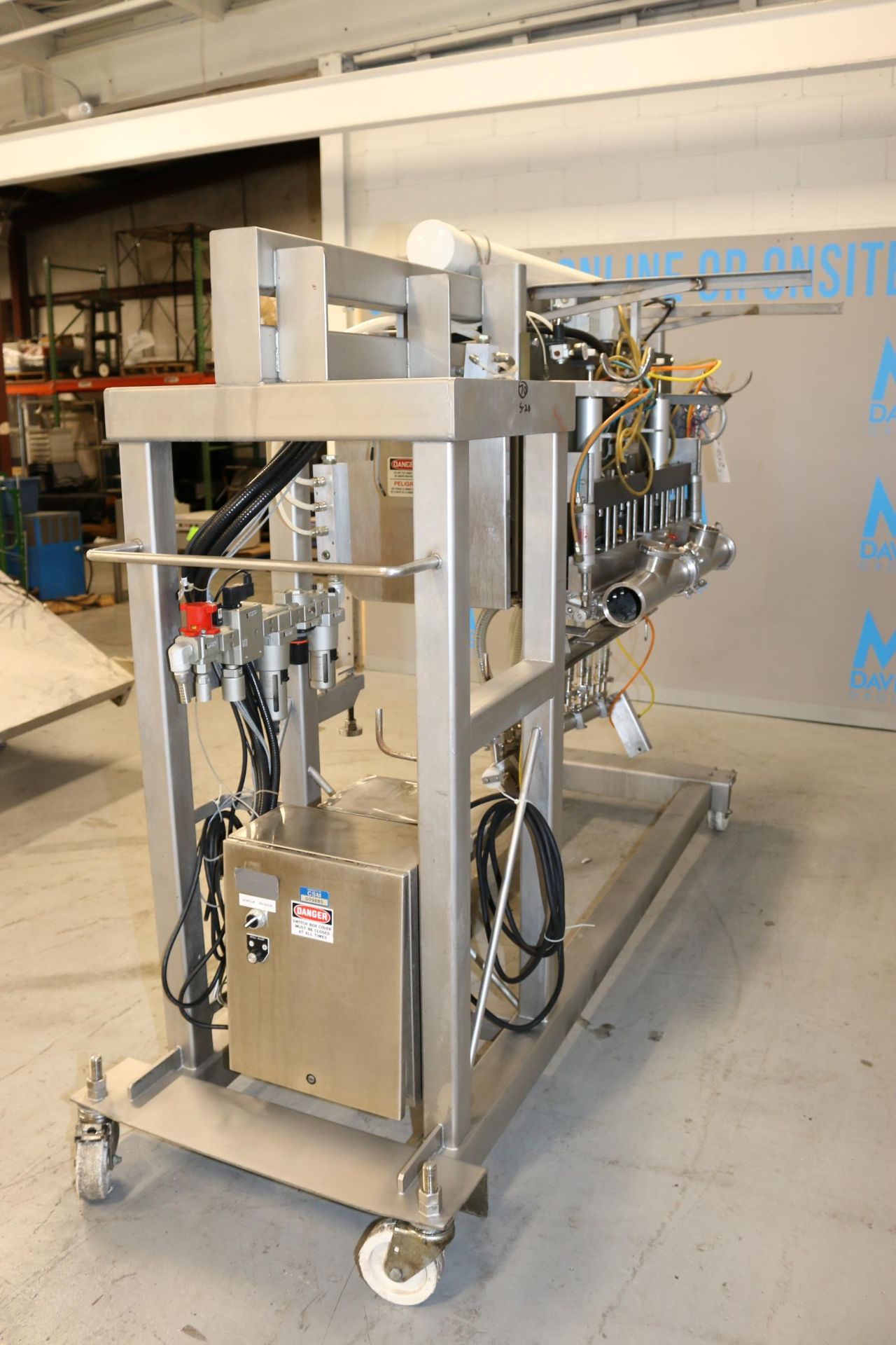 Hinds-Bock 16-Head S/S Piston Filler, M/N 16P-02V, S/N 4537, with S/S Control Panel with Allen- - Image 4 of 15