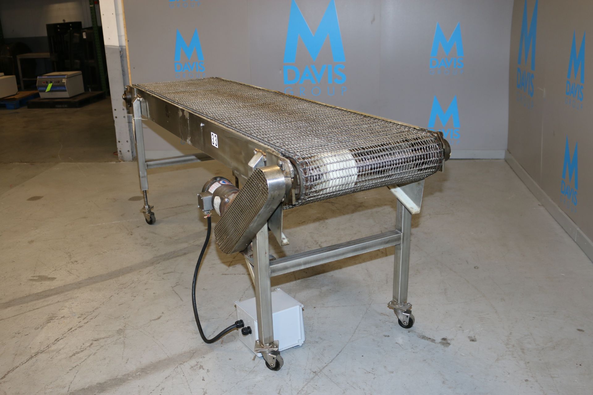 Straight Section of S/S Mesh Conveyor, with 1725 RPM Drive, Overall Dims.: Aprox. 105" L x 32" W x - Image 6 of 7