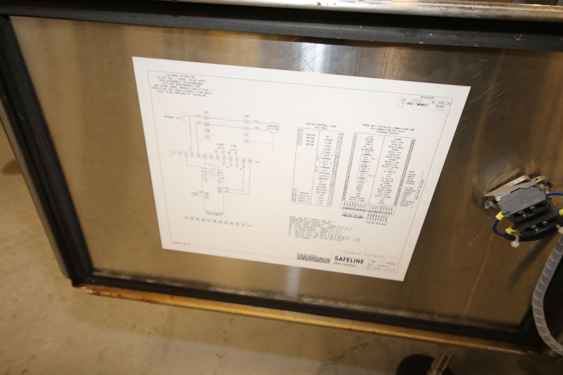 Safeline Metal Detector, M/N SL2000, S/N 26058-01, with 115 Volts, 1 Phase, with Drive, with - Image 12 of 12