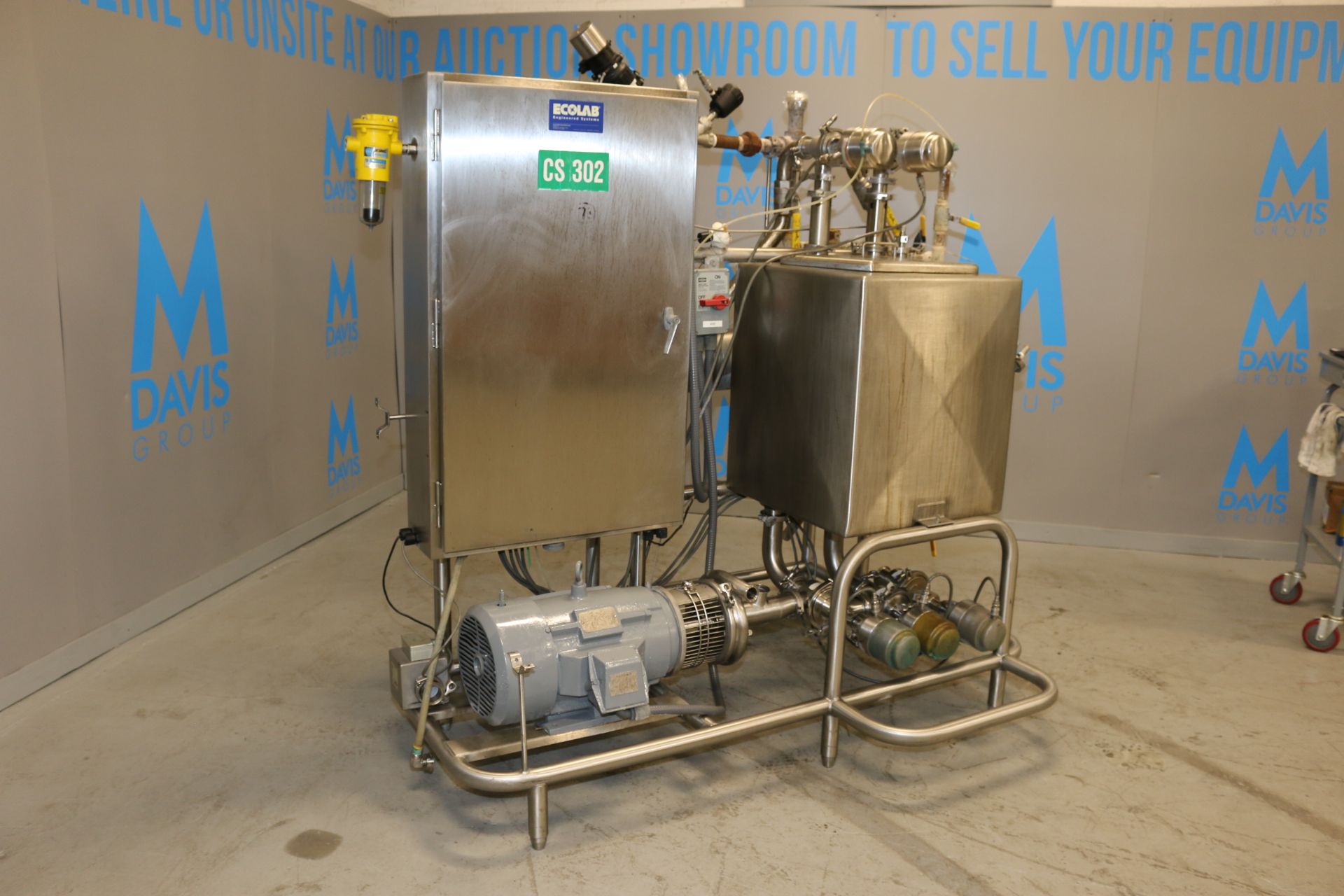 Single Tank CIP System, with Aprox. 60 Gal. Single Wall S/S Rectangular Tank, Enerquip Inc. S/S - Image 2 of 12