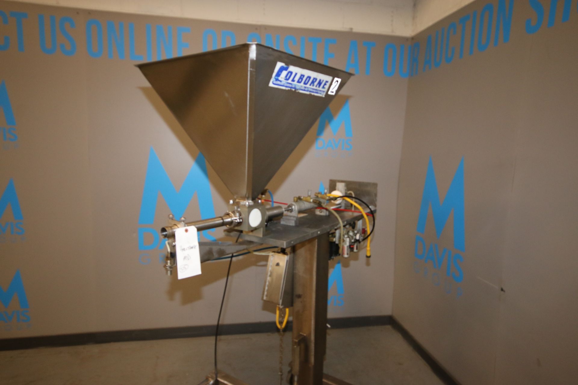 Colborne Portable Piston Filler / Depositor, with 20" x 20" Feed Hopper, Mounted on S/S Frame (IN# - Image 3 of 10