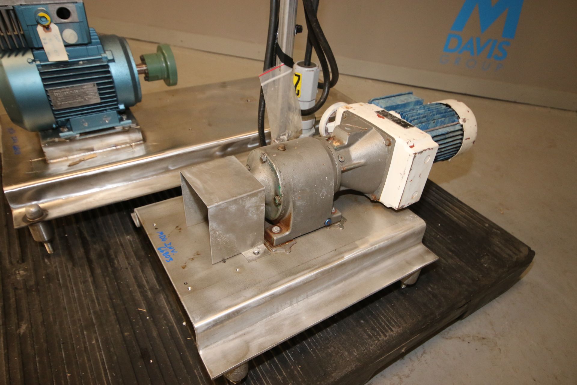 S/S Pump Frames, (1) with SEW 2 hp Drive, 1800 RPM, Overall S/S Skid Dims.: Aprox. 36" L x 19" W x - Image 4 of 9