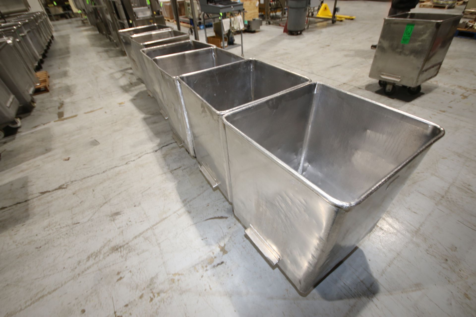 S/S Portable Totes, Internal Dims.: Aprox. 24-1/2" L x 25-1/2" W x 29-1/2" Deep, with (4) Bottom - Image 11 of 13