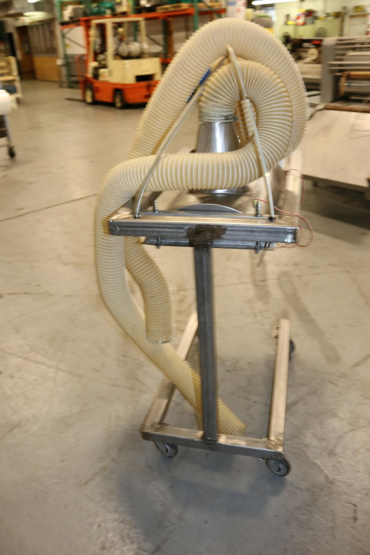 Dual Chute S/S Hood Unit, with (2) Collection Hoses, Hood Dims.: Aprox. 27-1/2" L x 16" W, Hood Sits - Image 5 of 7