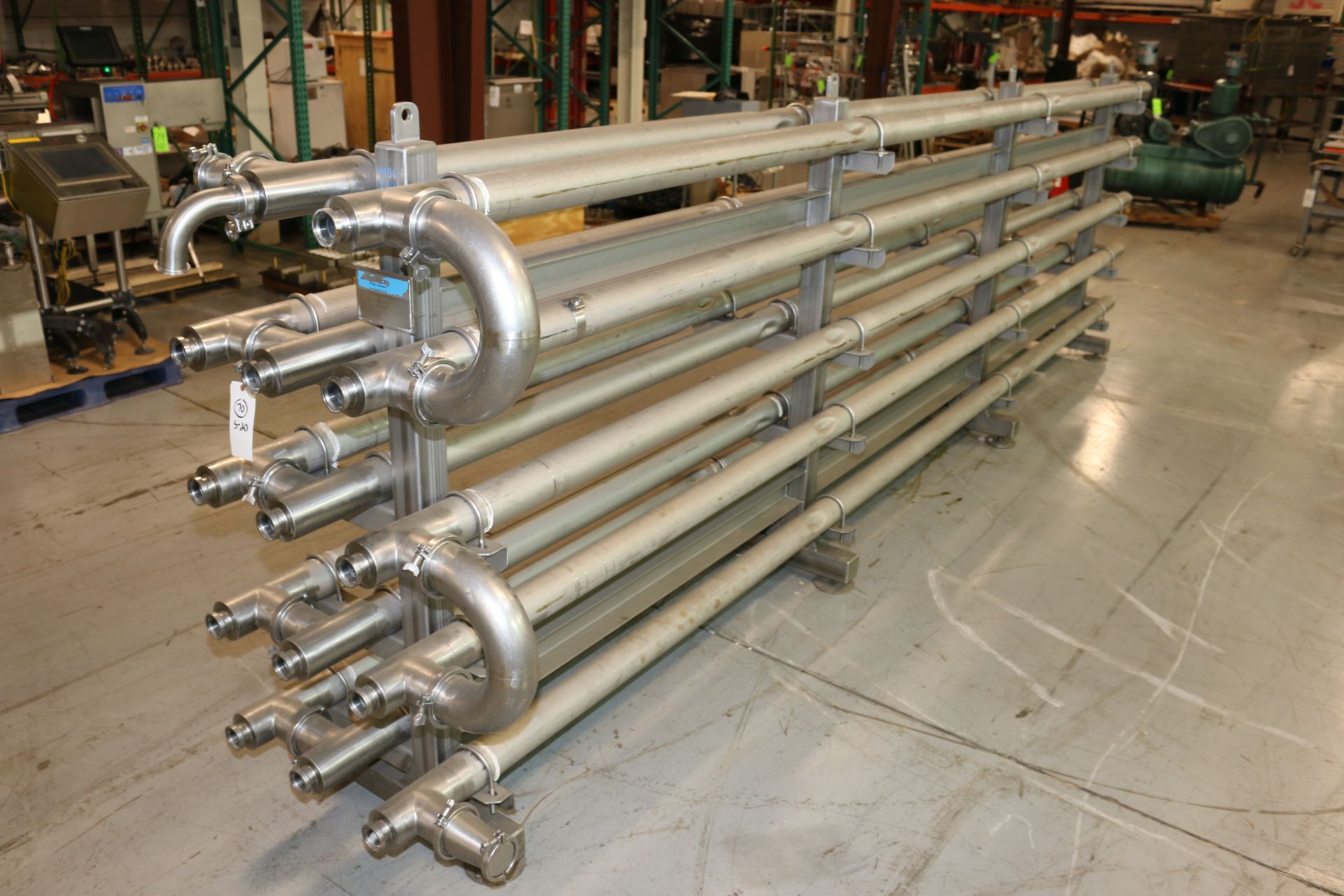 FranRica 14-Pass Dimpled Tube Heat Exchanger, M/N OES01-CX-01, PAT. #: 5.375.654, Overall Dims.: - Image 5 of 11