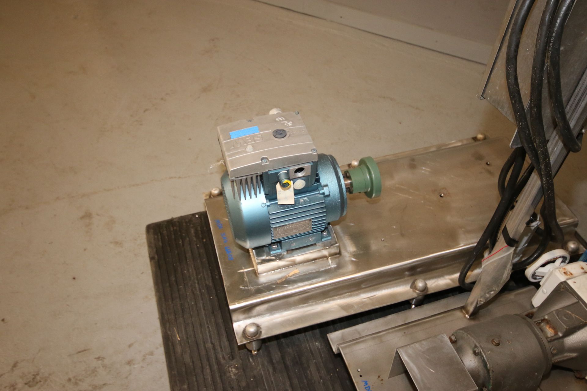 S/S Pump Frames, (1) with SEW 2 hp Drive, 1800 RPM, Overall S/S Skid Dims.: Aprox. 36" L x 19" W x - Image 9 of 9