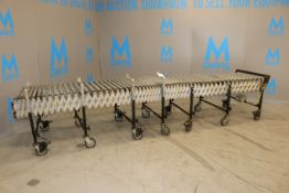 Best Flex Roller Conveyor, with Adjustable Length, with Bottom Mounted Motors, Mounted on Portable