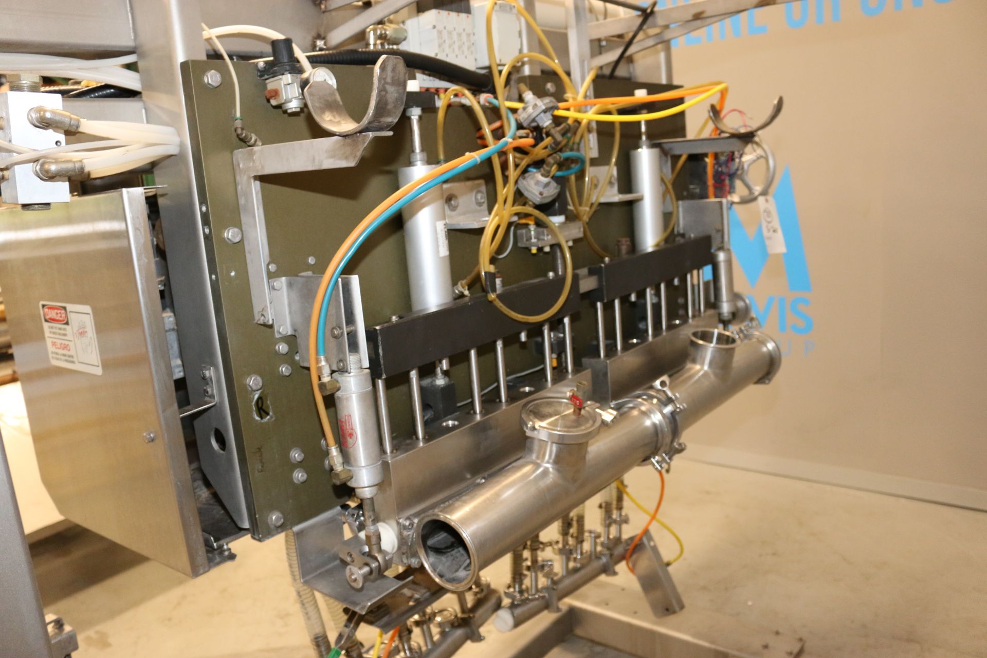 Hinds-Bock 16-Head S/S Piston Filler, M/N 16P-02V, S/N 4537, with S/S Control Panel with Allen- - Image 7 of 15