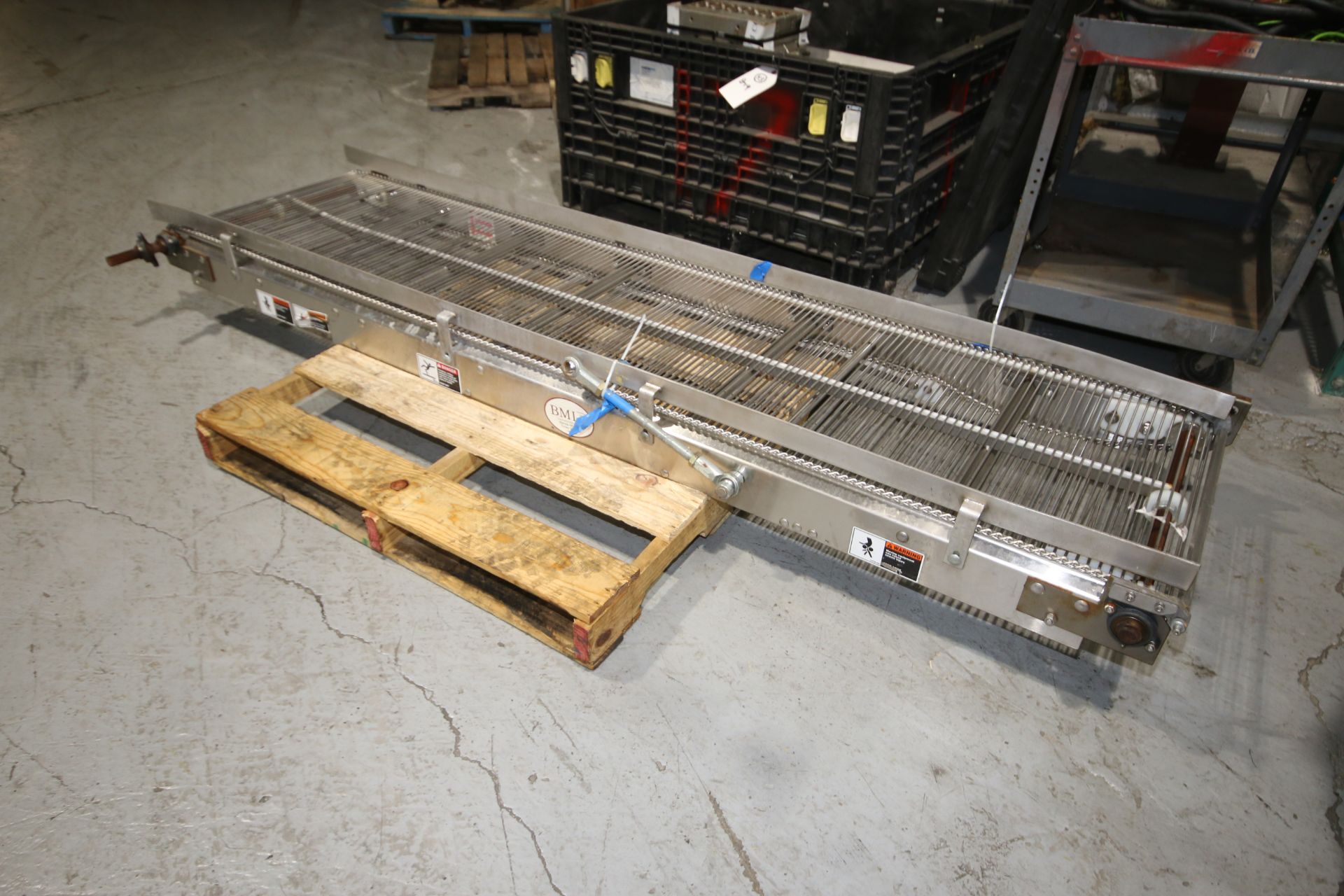 BMI S/S Conveyor with S/S Belt, Overall Dims.: Aprox. 8' L x 23" W, with S/S Guide Rails (IN# - Image 2 of 4