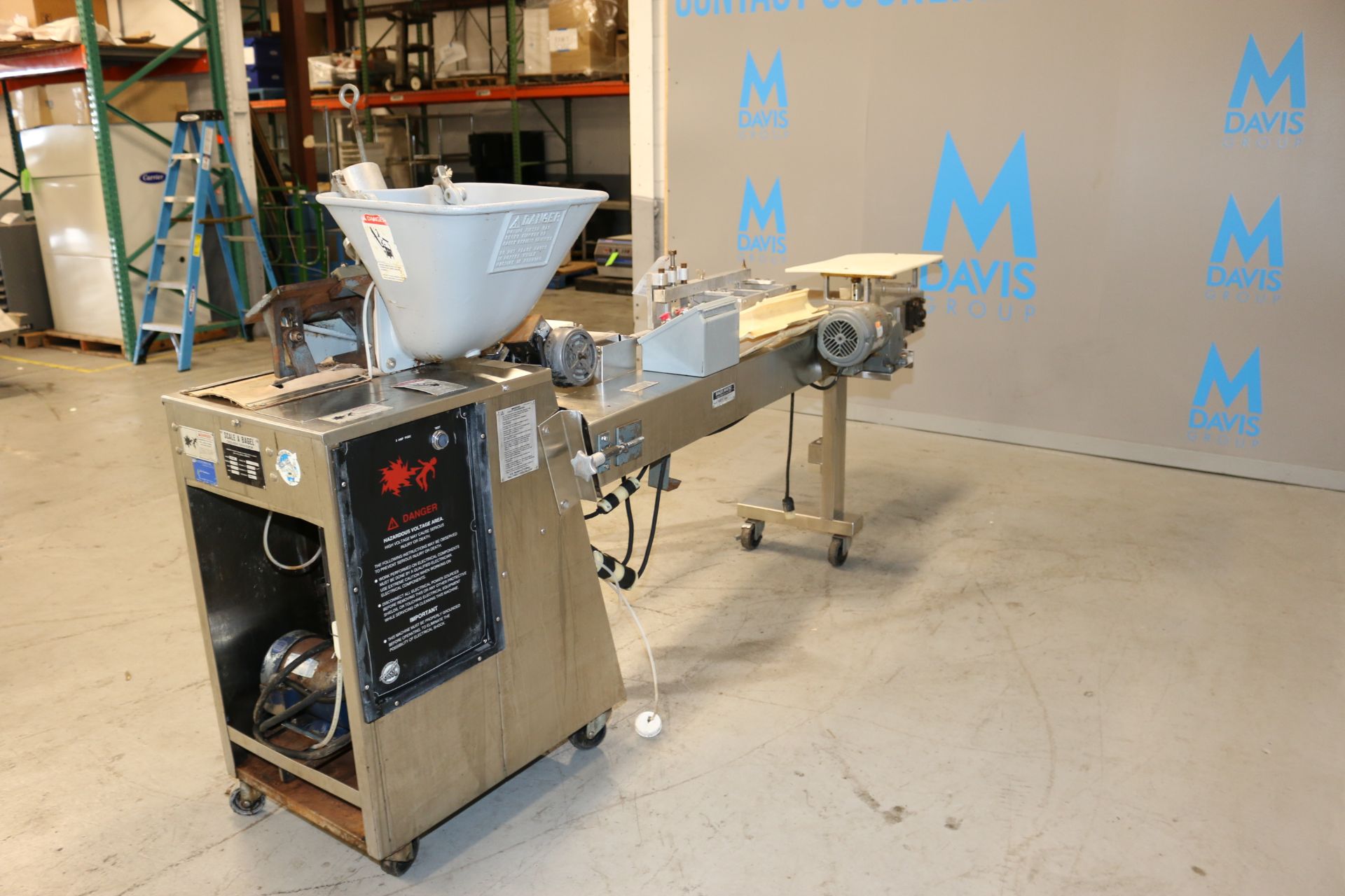 Scale A Bagel Dough Divider, M/N SAB-800, S/N 4094/787, 208 Volts, with Feed Funnel & Drive, Mounted - Image 6 of 9