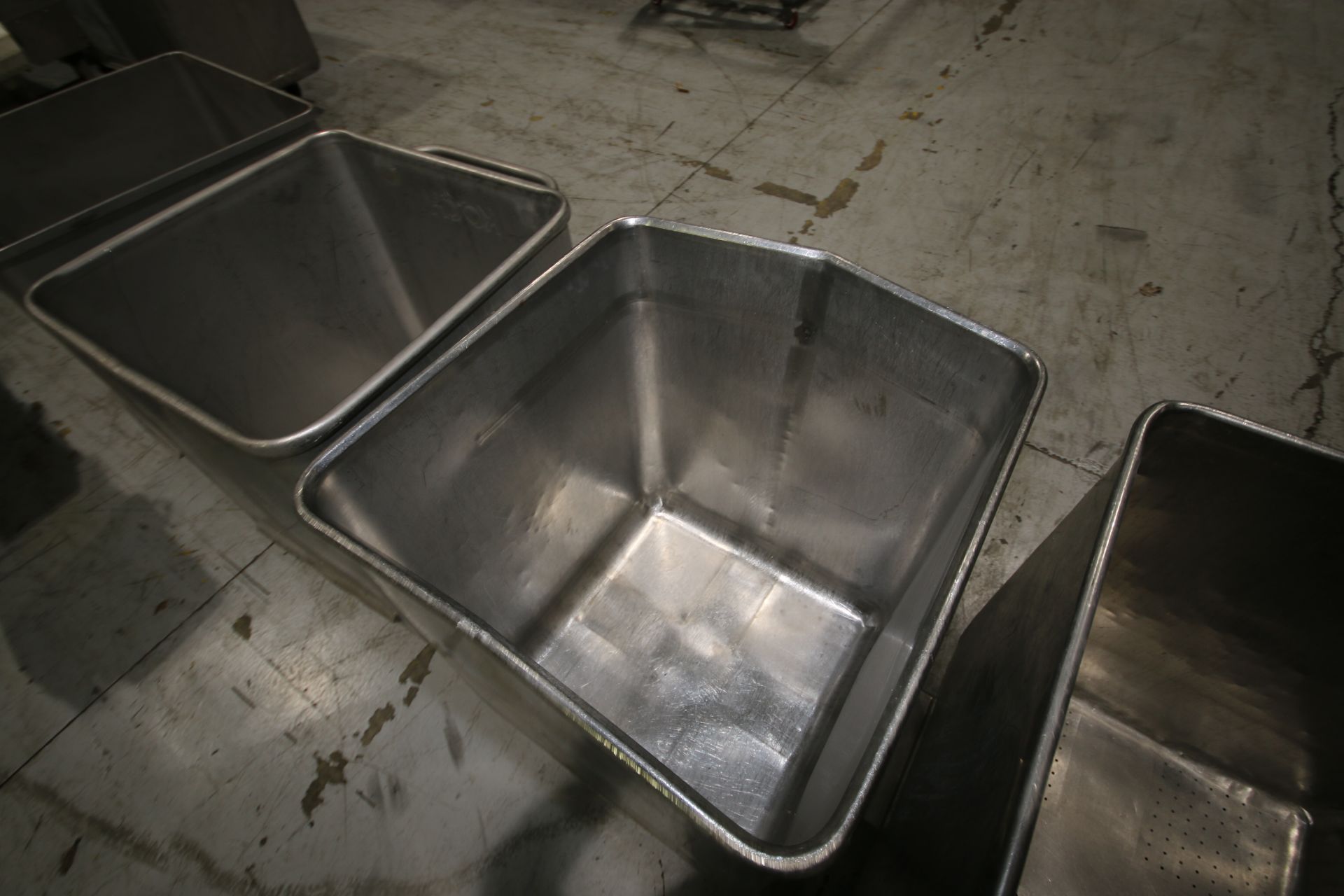 S/S Portable Totes, Internal Dims.: Aprox. 24-1/2" L x 25-1/2" W x 29-1/2" Deep, with (4) Bottom - Image 7 of 9