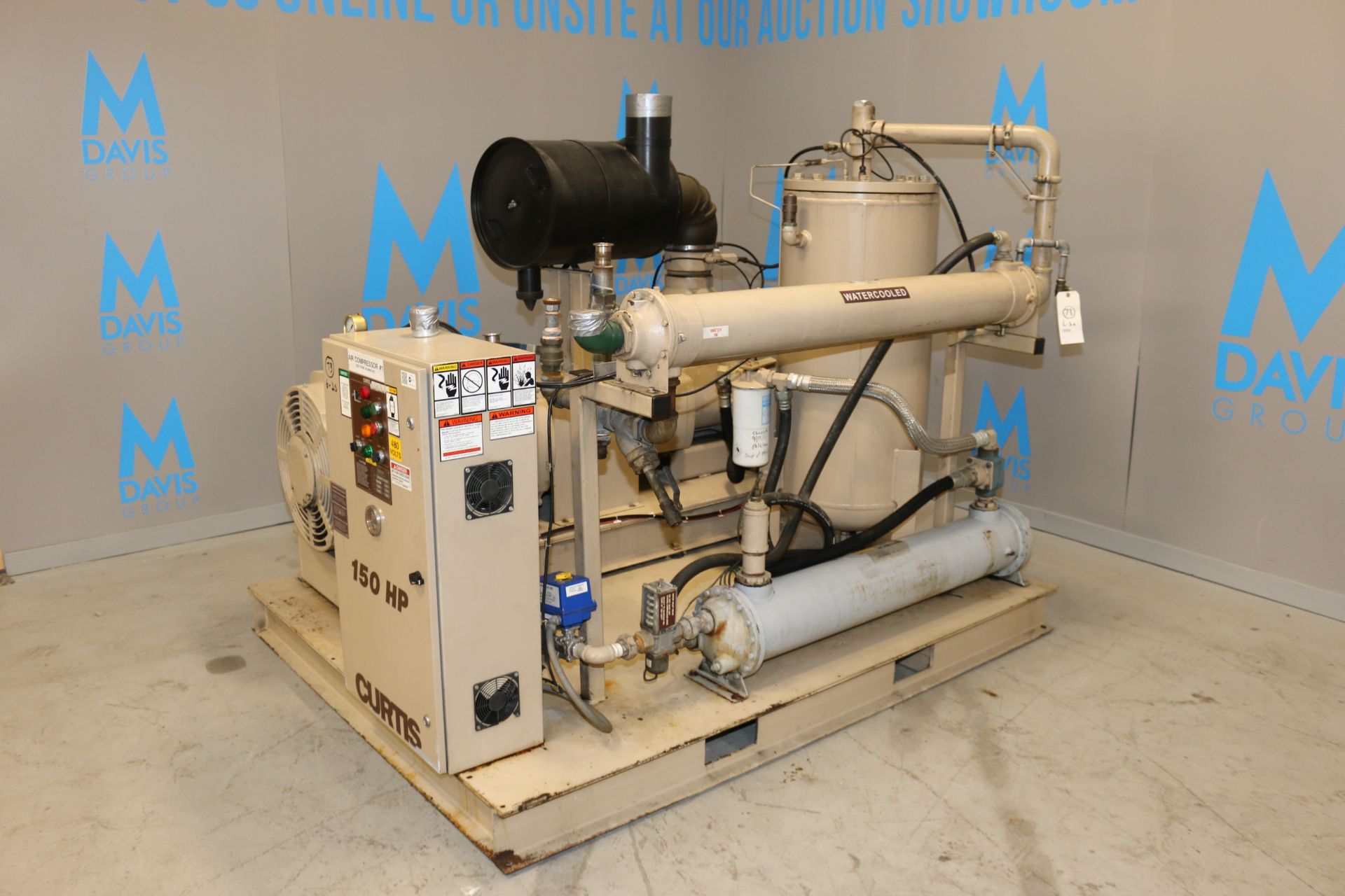 Curtis 150 hp Air Compressor, M/N R/S 150D A/EE75G, S/N 7863H07014, 706 CFM, 125 PSI, 460 Volts, - Image 5 of 12