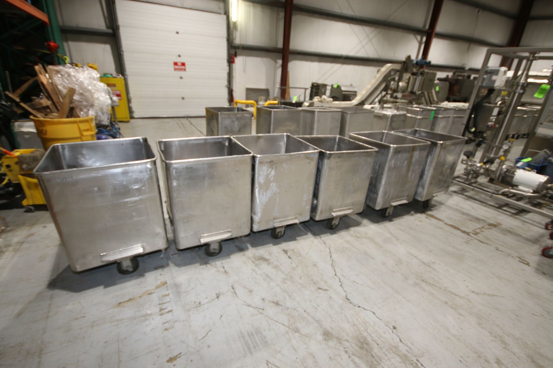 S/S Portable Totes, Internal Dims.: Aprox. 24-1/2" L x 25-1/2" W x 29-1/2" Deep, with (4) Bottom - Image 7 of 13