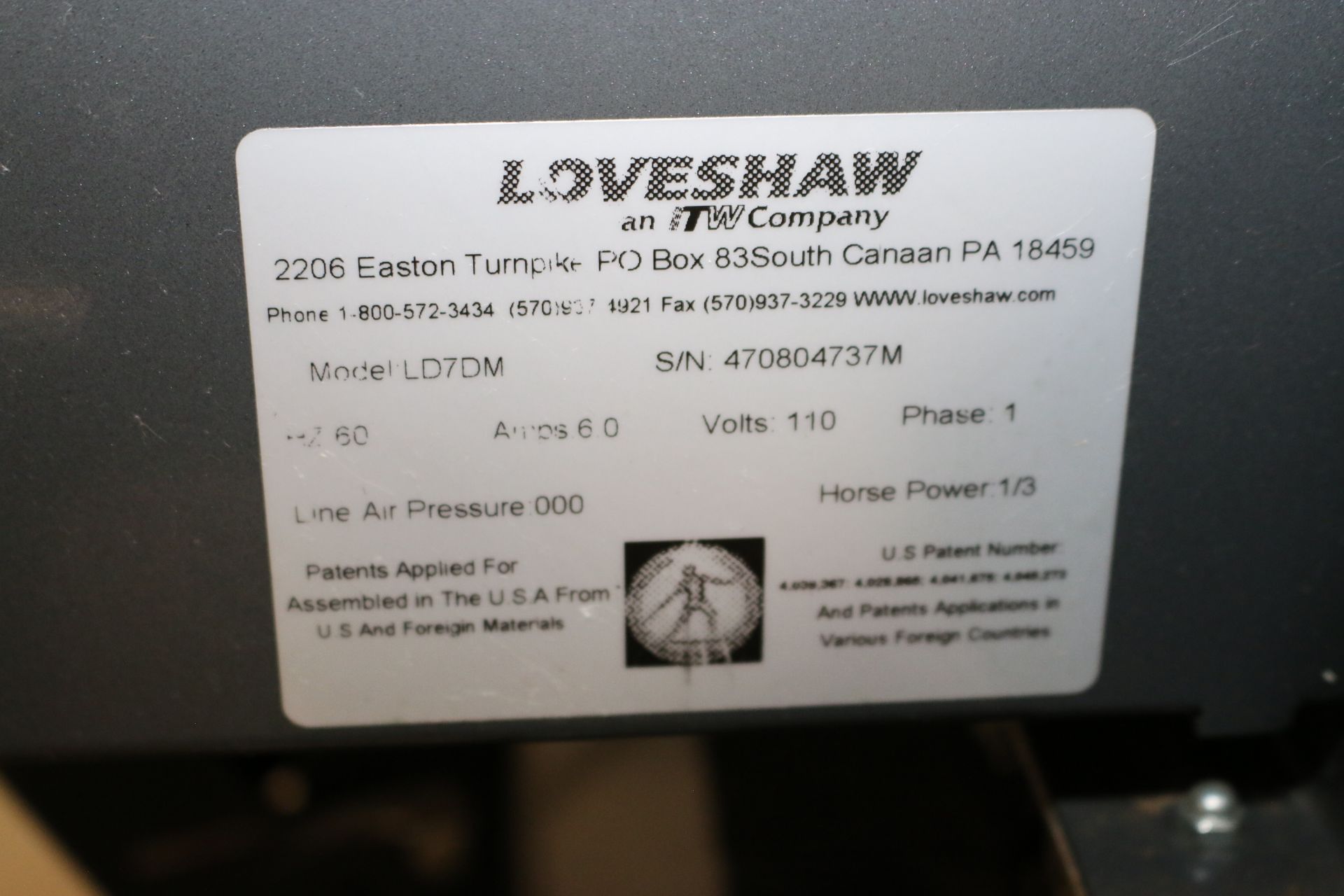 Loveshaw Top & Bottom Case Sealer, M/N LD7DM, S/N 470804737M, with Marsh Coding System (IN#69091)( - Image 6 of 6