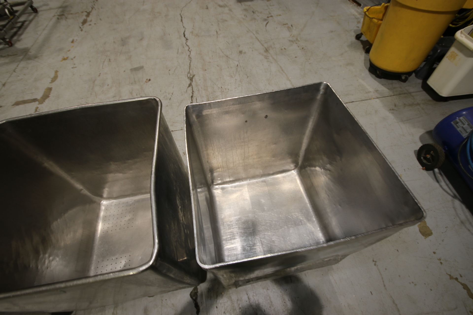 S/S Portable Totes, Internal Dims.: Aprox. 24-1/2" L x 25-1/2" W x 29-1/2" Deep, with (4) Bottom - Image 5 of 9