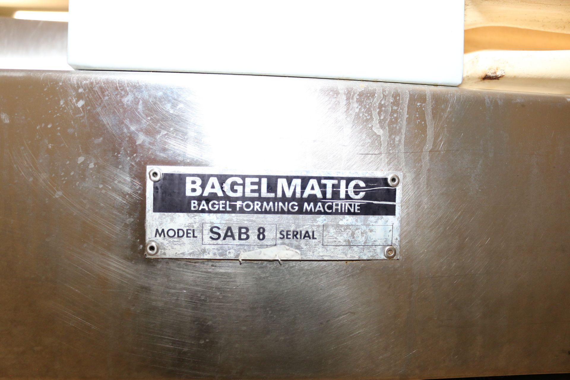 Scale A Bagel Dough Divider, M/N SAB-800, S/N 4094/787, 208 Volts, with Feed Funnel & Drive, Mounted - Image 7 of 9