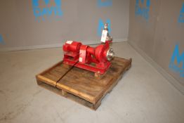 Bell & Gossett 2 hp Pump, M/N 2AC 6-1/2 BF, S/N1672665, 75 GPM, with Marathon 1740 RPM Motor (IN#