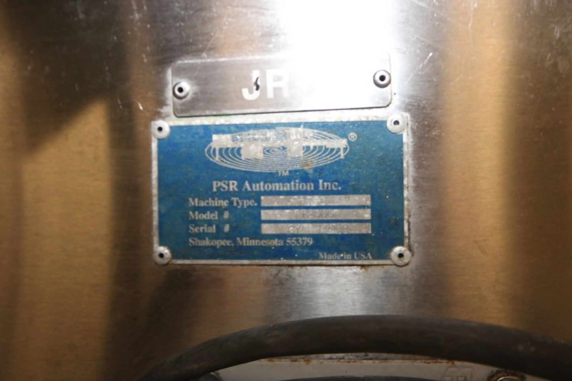 PSR Automation Inc. Aprox. 48" Dia. S/S Accumulation Table, M/N TT2000, S/N GY00240204, with S/S - Image 4 of 9