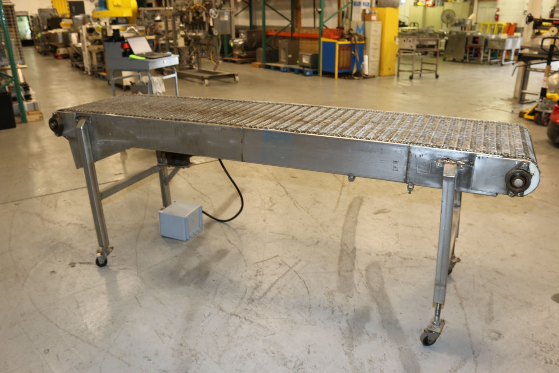 Straight Section of S/S Mesh Conveyor, with 1725 RPM Drive, Overall Dims.: Aprox. 105" L x 32" W x - Image 7 of 7